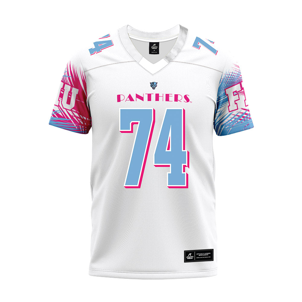 FIU - NCAA Football : Kyrie Samuel - Vice White Premium Football Jersey-0