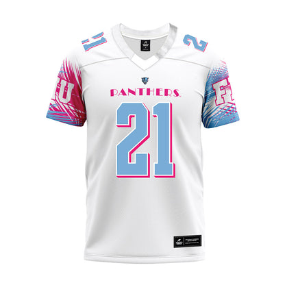 FIU - NCAA Football : Bobby Salla Jr - Vice White Premium Football Jersey-0