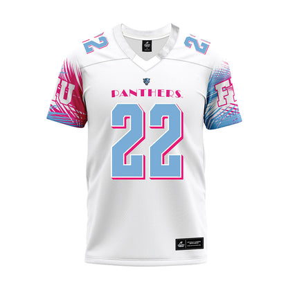 FIU - NCAA Football : Shamir Sterlin - Vice White Premium Football Jersey-0