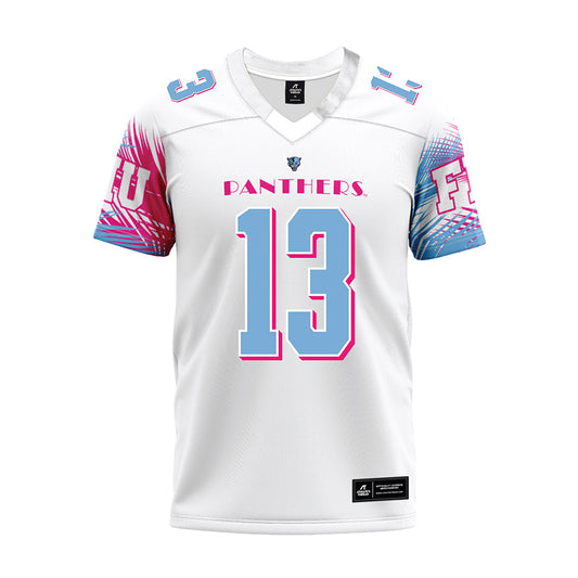 FIU - NCAA Football : Dante Anderson - Vice White Premium Football Jersey-0