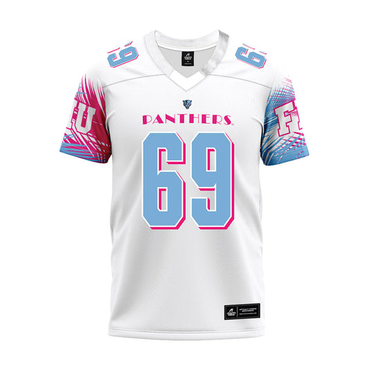 FIU - NCAA Football : Trent Sims - Vice White Premium Football Jersey-0