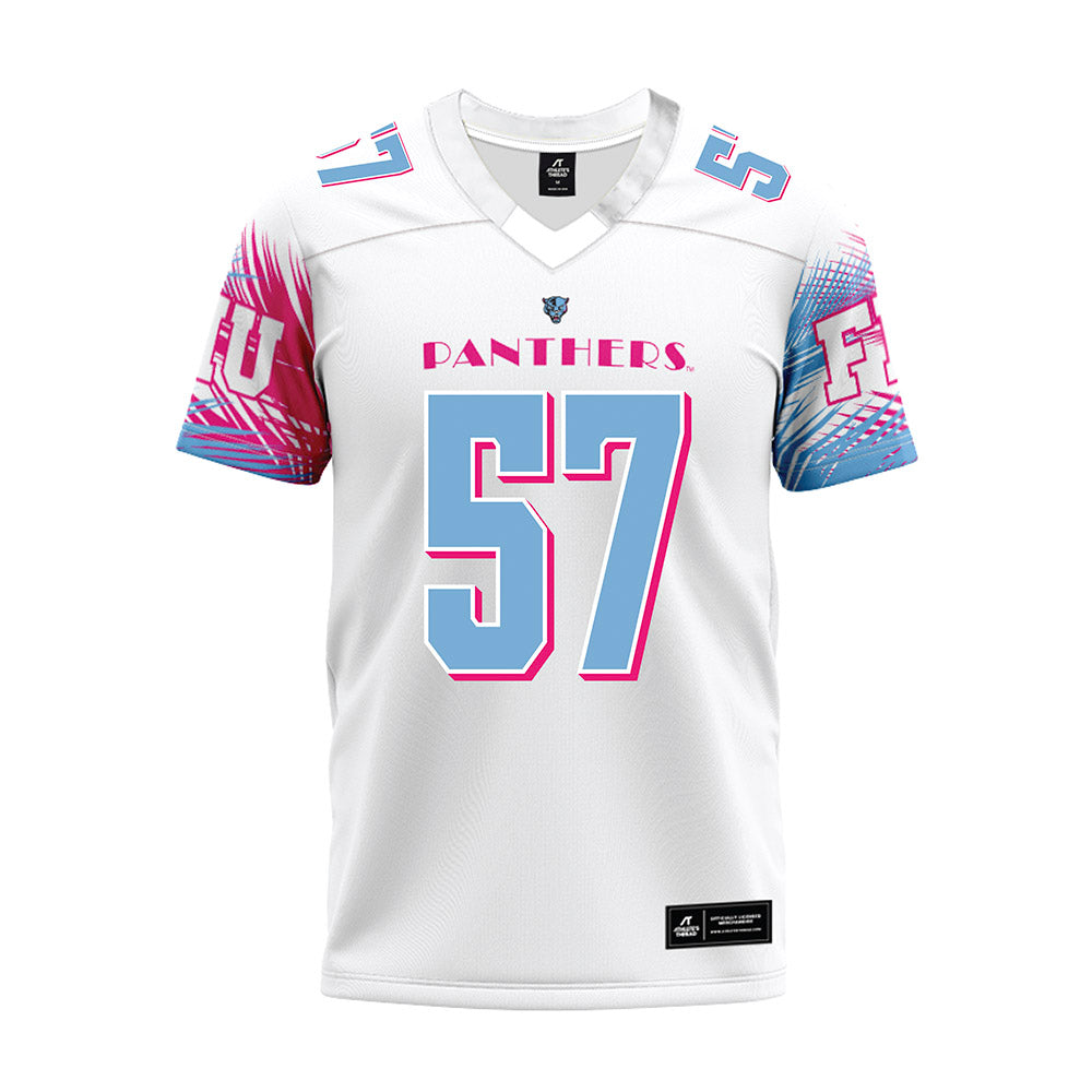 FIU - NCAA Football : Knajee Saffold - Vice White Premium Football Jersey-0