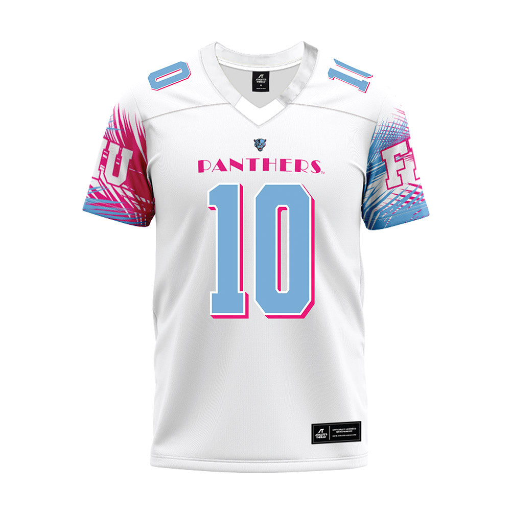 FIU - NCAA Football : Clayton Dees - Vice White Premium Football Jersey-0