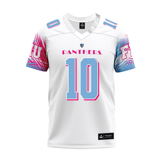 FIU - NCAA Football : Clayton Dees - Vice White Premium Football Jersey-0