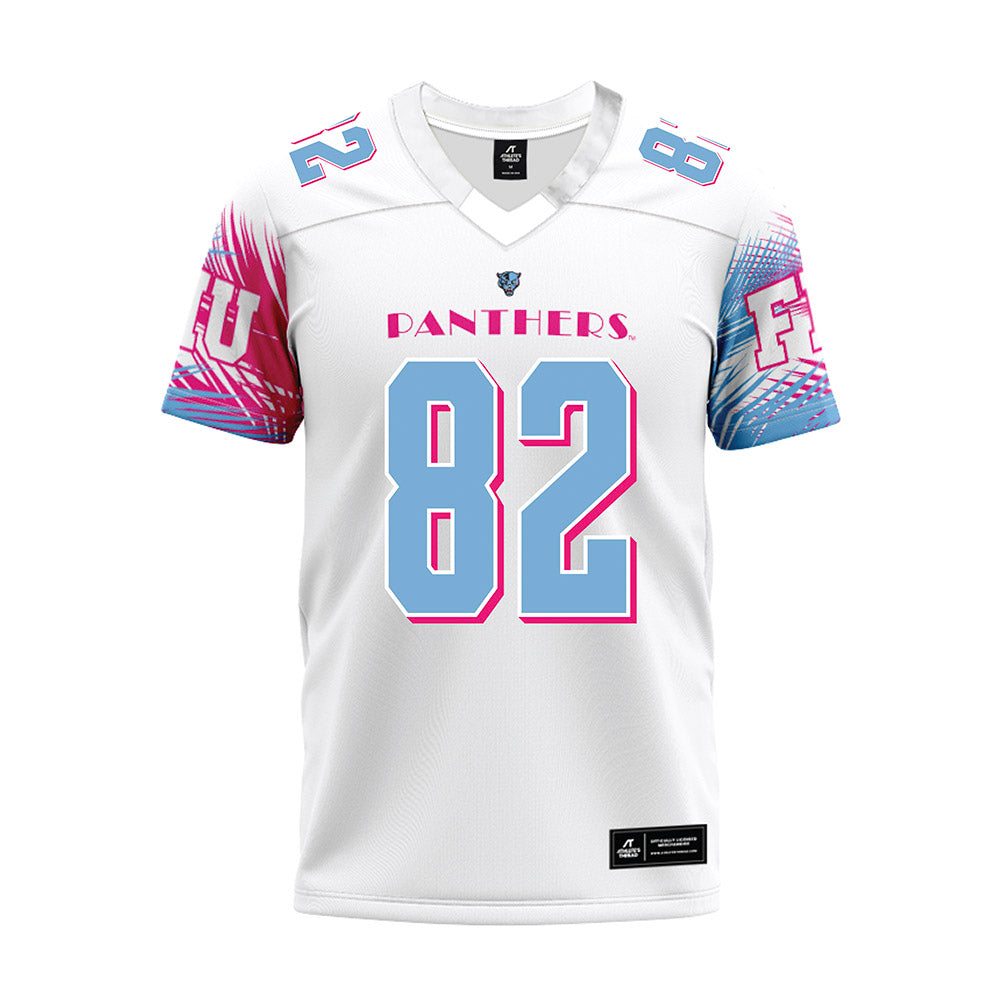 FIU - NCAA Football : Adrian Hemelt - Vice White Premium Football Jersey-0