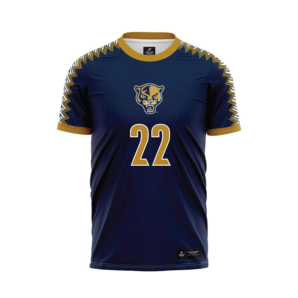 FIU - NCAA Women's Soccer : Kennedy Floyd - Road Blue Soccer Jersey-0