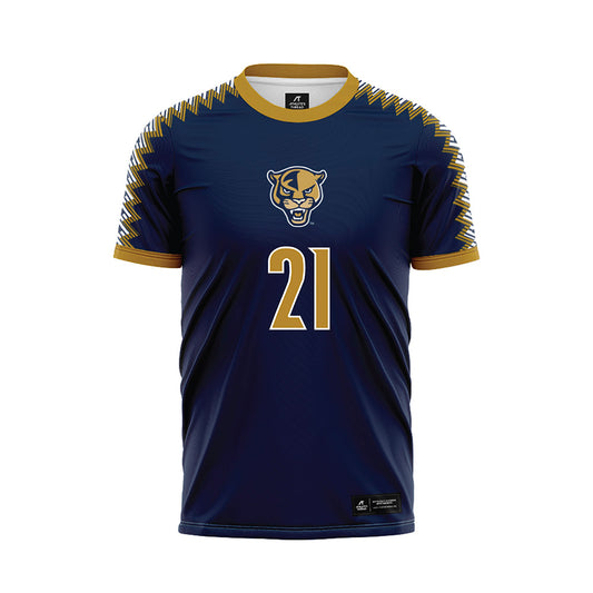 FIU - NCAA Women's Soccer : Delfina Lombardi - Road Blue Soccer Jersey-0