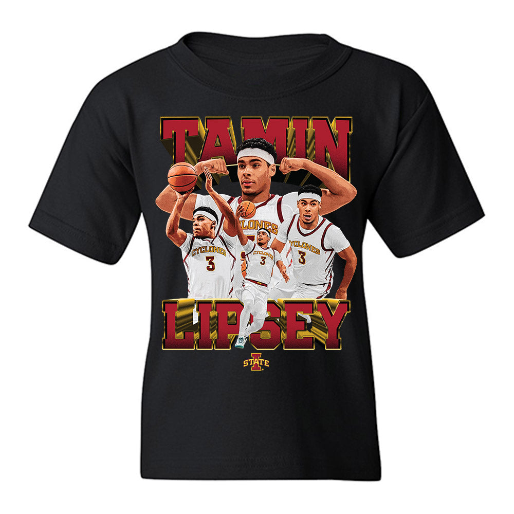 Iowa State - NCAA Men's Basketball : Tamin Lipsey - Youth T-Shirt-0