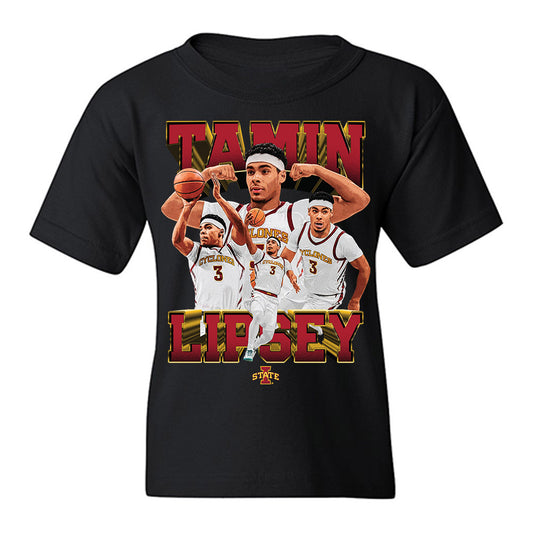 Iowa State - NCAA Men's Basketball : Tamin Lipsey - Youth T-Shirt-0