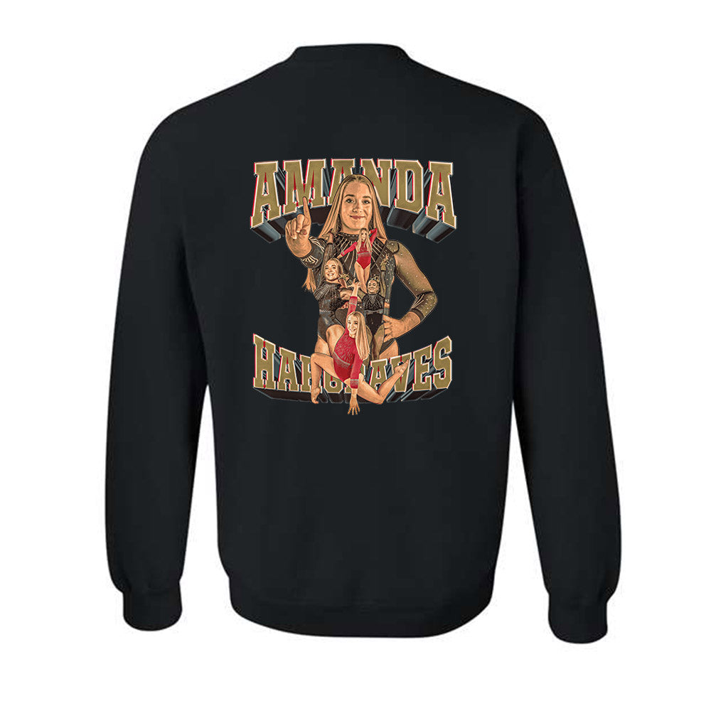 DU - NCAA Women's Gymnastics : Amanda Hargraves - Player Collage Crewneck Sweatshirt-1