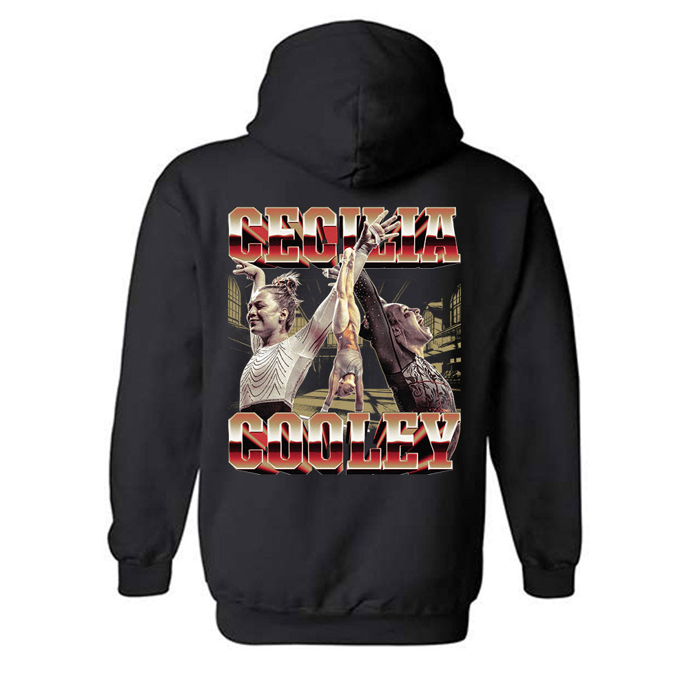 DU - NCAA Women's Gymnastics : Cecilia Cooley - Player Collage Hooded Sweatshirt-1
