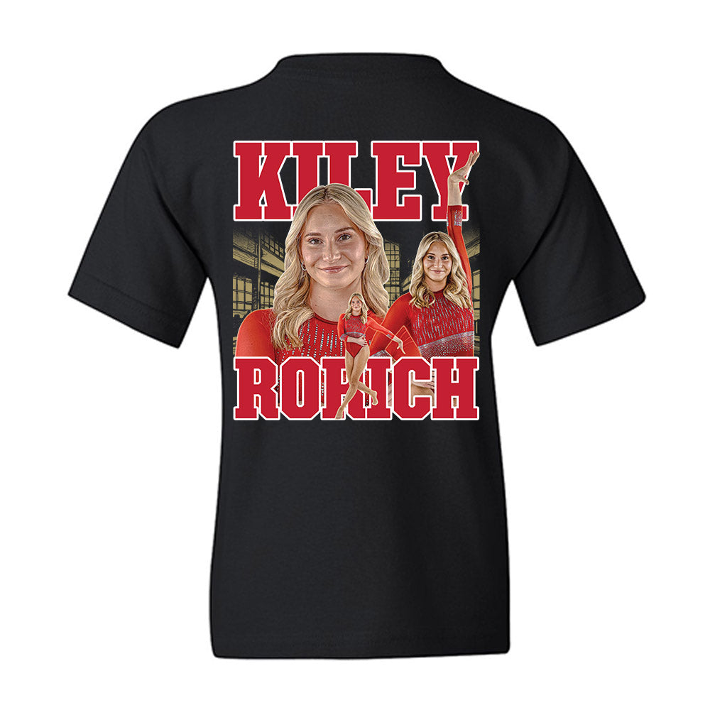 DU - NCAA Women's Gymnastics : Kiley Rorich - Player Collage Youth T-Shirt-1