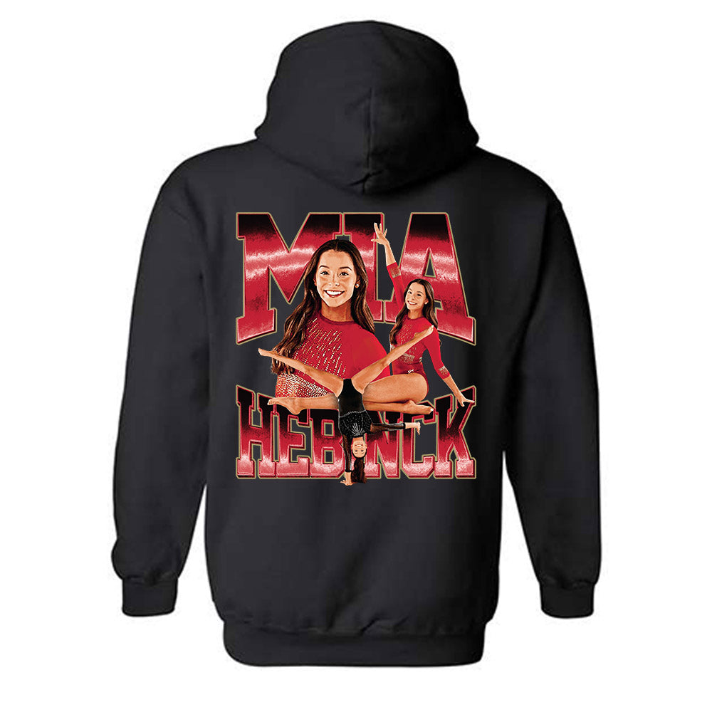 DU - NCAA Women's Gymnastics : Mia Hebinck - Player Collage Hooded Sweatshirt-1