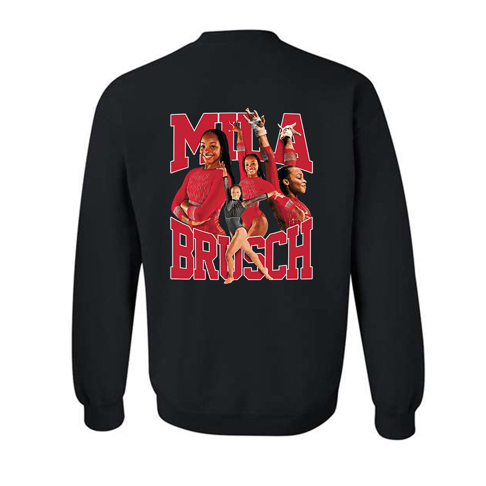 DU - NCAA Women's Gymnastics : Mila Brusch - Player Collage Crewneck Sweatshirt-1