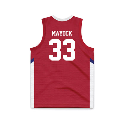 American - NCAA Men's Basketball : Matt Mayock - Red Basketball Jersey-1