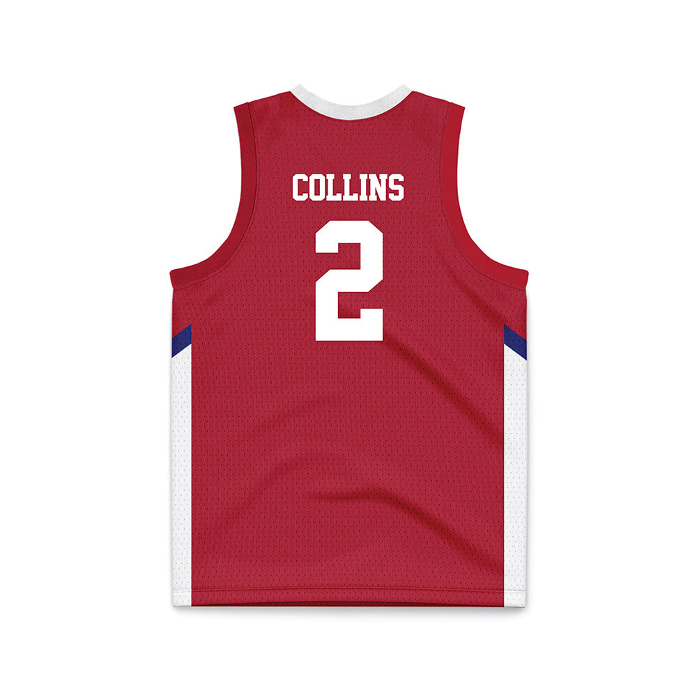American - NCAA Men's Basketball : Madden Collins - Red Basketball Jersey-1