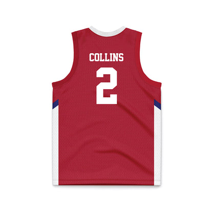 American - NCAA Men's Basketball : Madden Collins - Red Basketball Jersey-1
