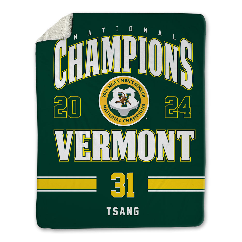 UVM - NCAA Men's Soccer : Lok To Jeremy Tsang - National Champs Blanket-0
