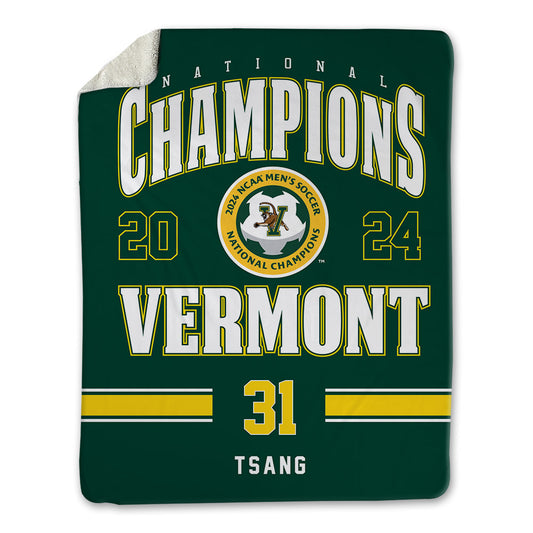 UVM - NCAA Men's Soccer : Lok To Jeremy Tsang - National Champs Blanket-0