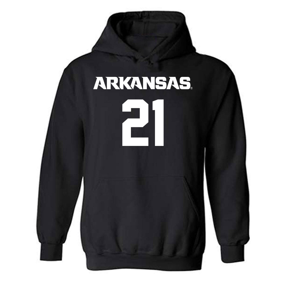 Arkansas - NCAA Men's Basketball : DJ Wagner - Hooded Sweatshirt-0