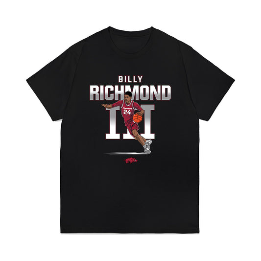 Arkansas - NCAA Men's Basketball : Billy Richmond III - Caricature Premium T-Shirt-0