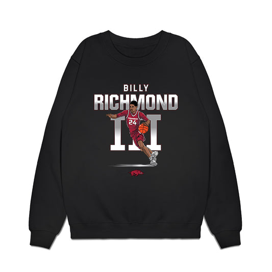 Arkansas - NCAA Men's Basketball : Billy Richmond III - Caricature Premium Crewneck Sweatshirt-0