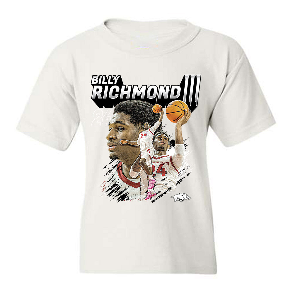 Arkansas - NCAA Men's Basketball : Billy Richmond III - Collage Youth T-Shirt-0