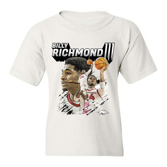 Arkansas - NCAA Men's Basketball : Billy Richmond III - Collage Youth T-Shirt-0