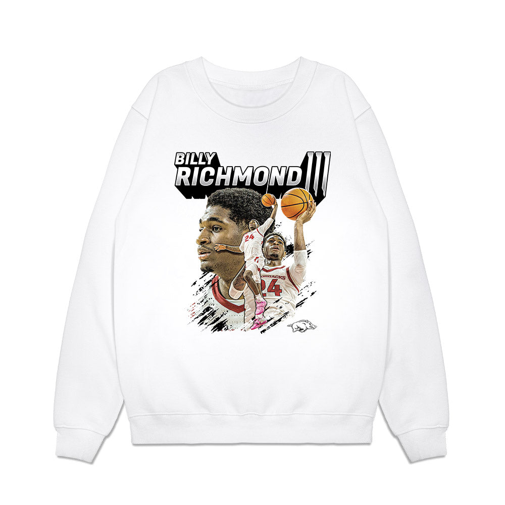 Arkansas - NCAA Men's Basketball : Billy Richmond III - Collage Premium Crewneck Sweatshirt-0