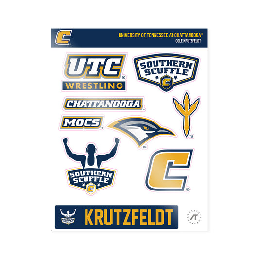 UTC - NCAA Wrestling : Cole Krutzfeldt - Sticker Sheet-0