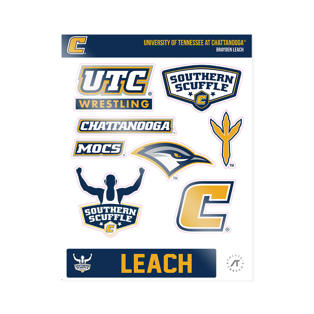 UTC - NCAA Wrestling : Brayden Leach - Sticker Sheet-0