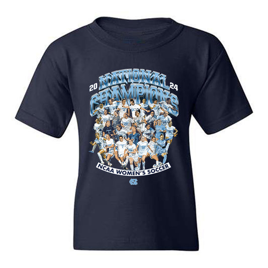 UNC - NCAA Women's Soccer : Tessa Dellarose - National Champs Team Collage Youth T-Shirt-0