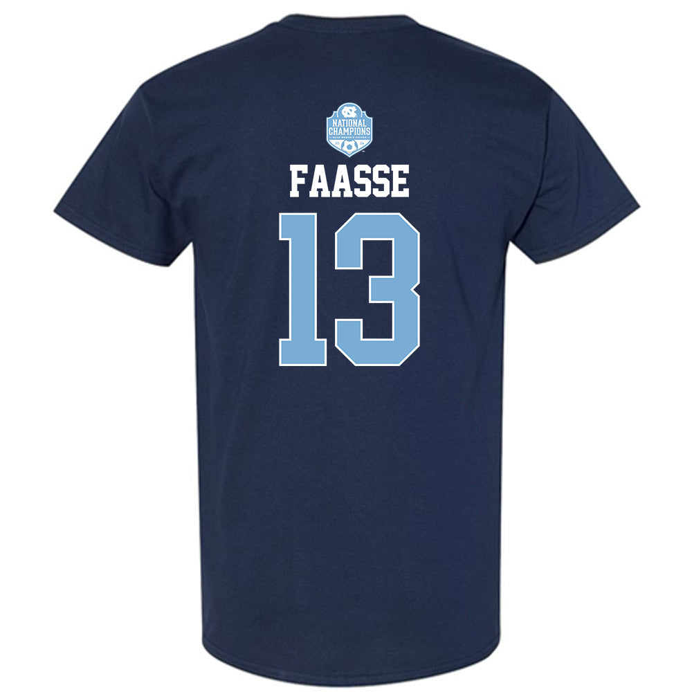 UNC - NCAA Women's Soccer : Kate Faasse - Champs Classic Shersey T-Shirt-1