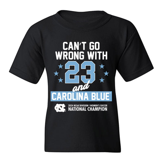 UNC - NCAA Women's Soccer : Raegan Williams - 23 Titles v1 Statement Shirt Youth T-Shirt-0