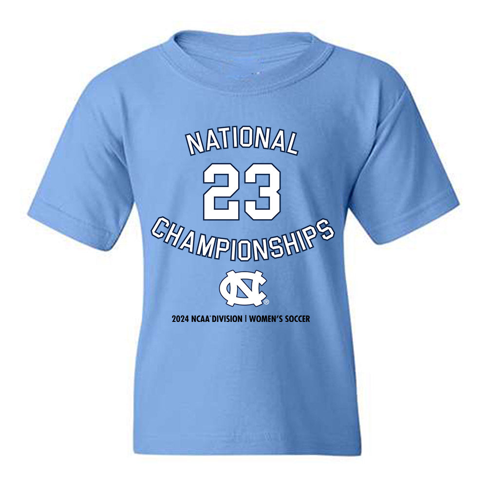 UNC - NCAA Women's Soccer : Kate Faasse - 23 Titles v2 Statement Shirt Youth T-Shirt-0