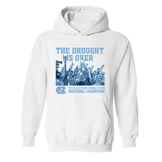 UNC - NCAA Women's Soccer : Ella Smith - The Drought Is Over Hooded Sweatshirt-0