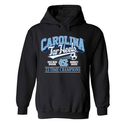 UNC - NCAA Women's Soccer : Kate Faasse - Vintage Black Championship Hooded Sweatshirt-0