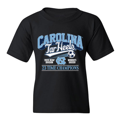 UNC - NCAA Women's Soccer : Kate Faasse - Vintage Black Championship Youth T-Shirt-0