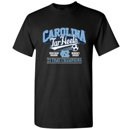UNC - NCAA Women's Soccer : Emilie Maihs - Vintage Black Championship T-Shirt-0