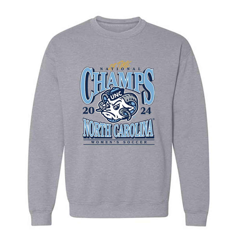 UNC - NCAA Women's Soccer : Kate Faasse - Vintage Gray Championship Crewneck Sweatshirt-0