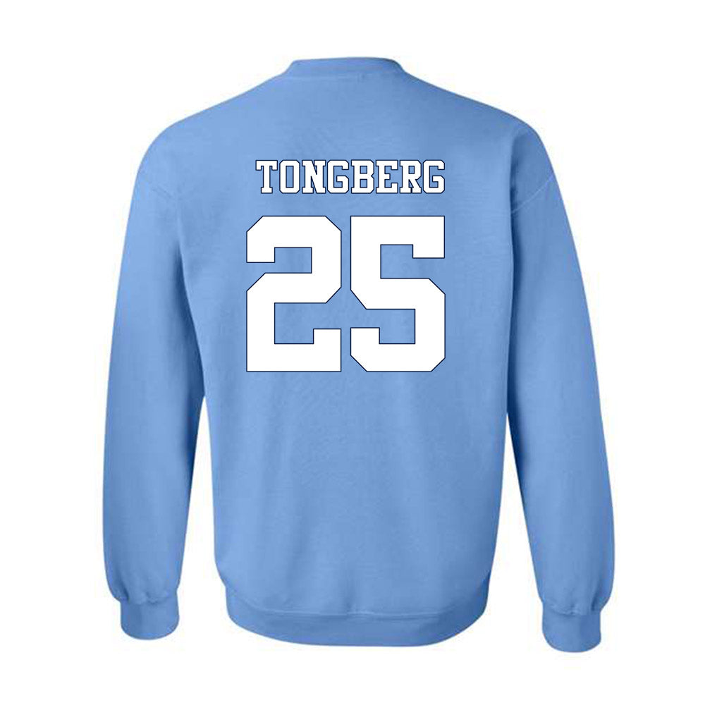 UNC - NCAA Women's Soccer : Logan Tongberg - Vintage Carolina Blue Championship Crewneck Sweatshirt-1