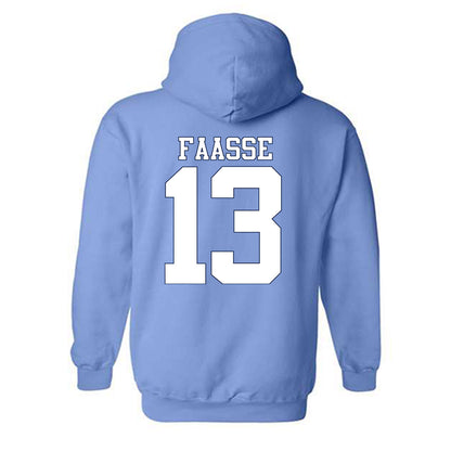 UNC - NCAA Women's Soccer : Kate Faasse - Vintage Carolina Blue Championship Hooded Sweatshirt-1