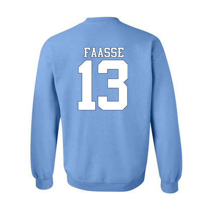 UNC - NCAA Women's Soccer : Kate Faasse - Vintage Carolina Blue Championship Crewneck Sweatshirt-1