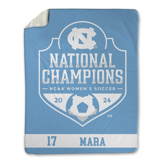 UNC - NCAA Women's Soccer : Caitlin Mara - National Champs v1 Blanket-0