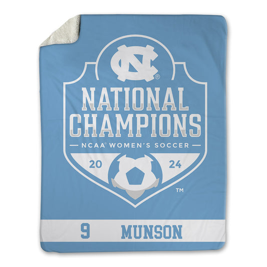 UNC - NCAA Women's Soccer : HopeAnne Munson - National Champs v1 Blanket-0