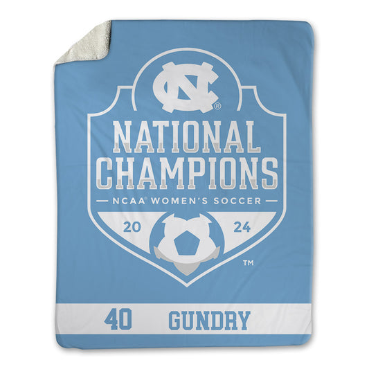 UNC - NCAA Women's Soccer : abby gundry - National Champs v1 Blanket-0