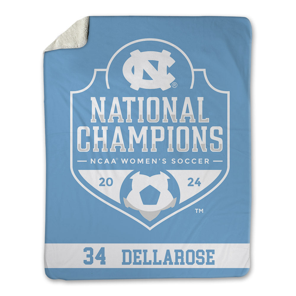 UNC - NCAA Women's Soccer : Tessa Dellarose - National Champs v1 Blanket-0