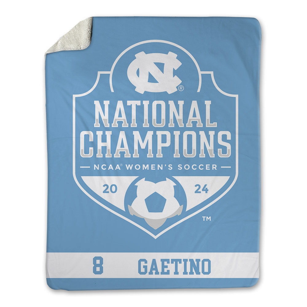 UNC - NCAA Women's Soccer : Bella Gaetino - National Champs v1 Blanket-0