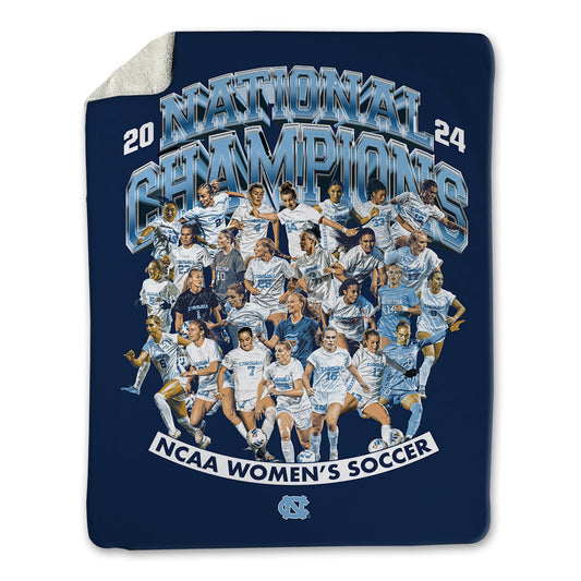 UNC - NCAA Women's Soccer : Aven Alvarez - National Champs v2 Blanket-0