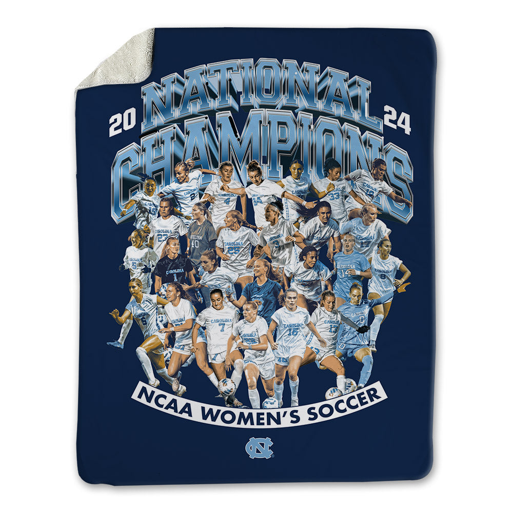 UNC - NCAA Women's Soccer : Ashley Pennie - National Champs v2 Blanket-0